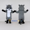 Custom Gray and White Raccoon Mascot Costume Adult Full Body Suit for School Events Custom Gray and White Raccoon Mascot Costume Adult Full Body Suit for School Events