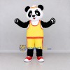 Custom Black White and Yellow Panda in Basketball Uniform Mascot Costume Adult Full Body Suit for Sports Events Custom Black White and Yellow Panda in Basketball Uniform Mascot Costume Adult Full Body Suit for Sports Events