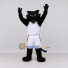 Custom Black and White Panther in Basketball Uniform Mascot Costume Adult Full Body Suit for Sports Events Custom Black and White Panther in Basketball Uniform Mascot Costume Adult Full Body Suit for Sports Events