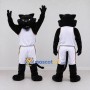 Custom Black and White Panther in Basketball Uniform Mascot Costume Adult Full Body Suit for Sports Events