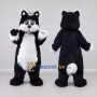 Custom Black and White Cat Mascot Costume Adult Full Body Suit for School Events
