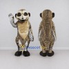 Custom Tan and Brown Meerkat Mascot Costume Adult Full Body Suit for Wildlife Events Custom Tan and Brown Meerkat Mascot Costume Adult Full Body Suit for Wildlife Events