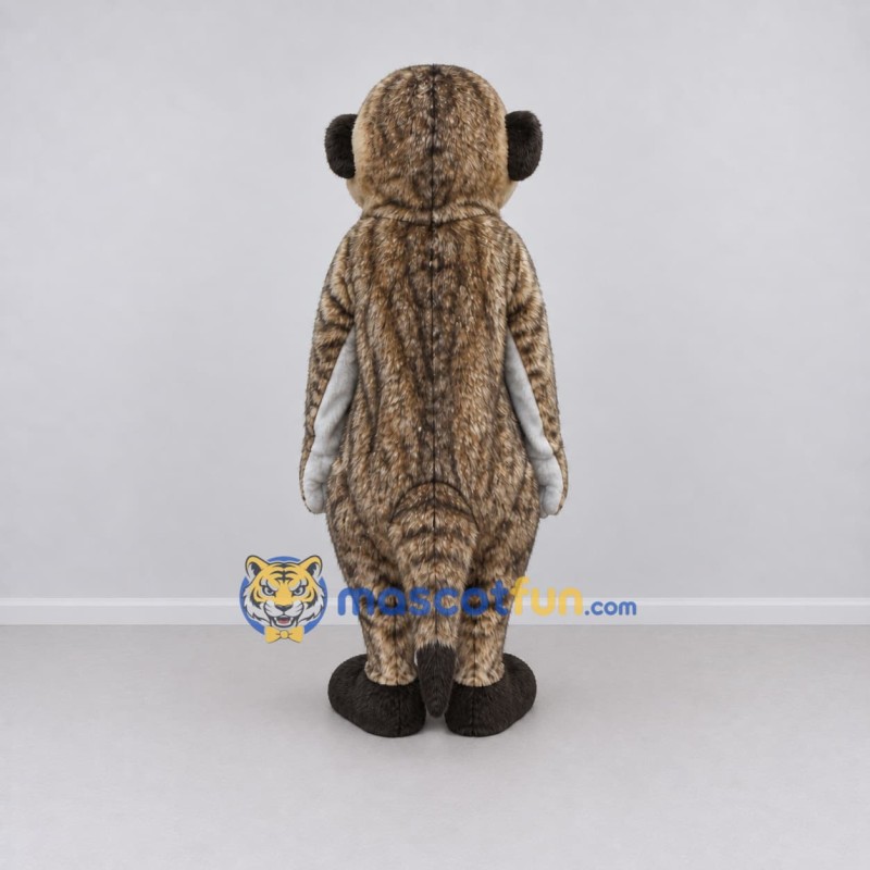 Custom Tan and Brown Meerkat Mascot Costume Adult Full Body Suit for Wildlife Events Custom Tan and Brown Meerkat Mascot Costume Adult Full Body Suit for Wildlife Events