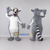 Custom Gray and White Ring Tailed Lemur Mascot Costume Adult Full Body Suit for Wildlife Events