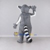 Custom Gray and White Ring Tailed Lemur Mascot Costume Adult Full Body Suit for Wildlife Events