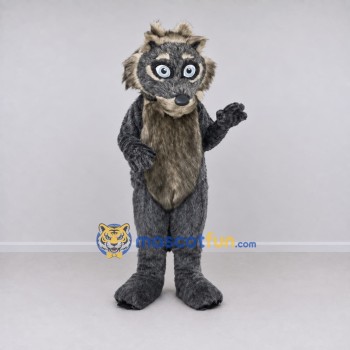Custom Gray and Brown Wolf Character Mascot Costume Adult Full Body Suit for Theme Parties Custom Gray and Brown Wolf Character Mascot Costume Adult Full Body Suit for Theme Parties
