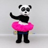 Custom Black White and Pink Panda Ballerina Mascot Costume Adult Full Body Suit for Dance Events Custom Black White and Pink Panda Ballerina Mascot Costume Adult Full Body Suit for Dance Events