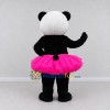 Custom Black White and Pink Panda Ballerina Mascot Costume Adult Full Body Suit for Dance Events Custom Black White and Pink Panda Ballerina Mascot Costume Adult Full Body Suit for Dance Events