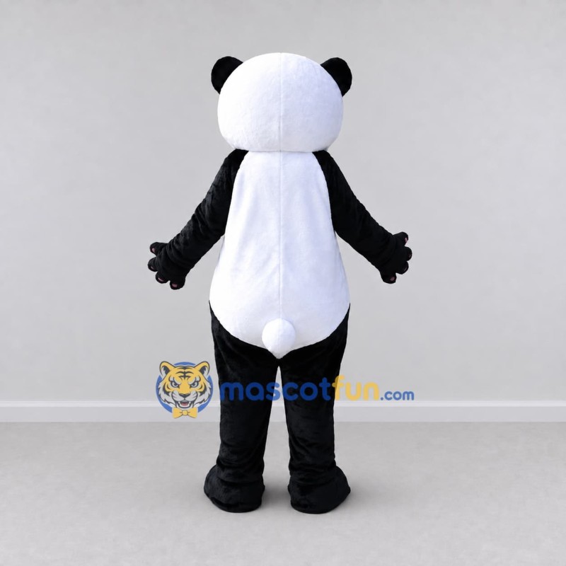 Custom Black and White Panda Mascot Costume Adult Full Body Suit for School Events Custom Black and White Panda Mascot Costume Adult Full Body Suit for School Events