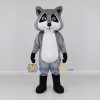 Custom Gray and White Raccoon Character Mascot Costume Adult Full Body Suit for School Events