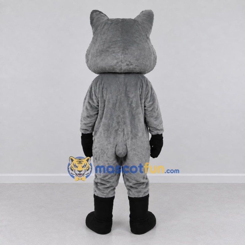 Custom Gray and White Raccoon Character Mascot Costume Adult Full Body Suit for School Events