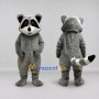 Custom Gray and White Raccoon Mascot Costume Adult Full Body Suit for Wildlife Events