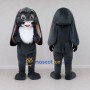 Custom Dark Gray and White Lop Eared Rabbit Mascot Costume Adult Full Body Suit for Easter Events