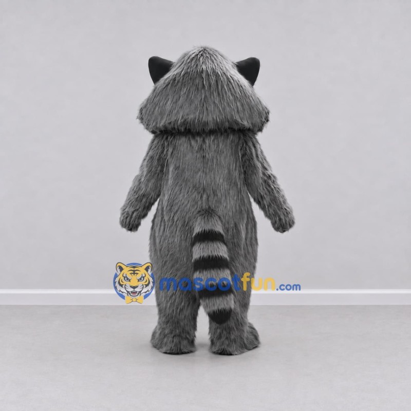Custom Gray and White Raccoon Mascot Costume Adult Full Body Suit for Wildlife Events Custom Gray and White Raccoon Mascot Costume Adult Full Body Suit for Wildlife Events