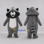 Custom Gray and White Raccoon Mascot Costume Adult Full Body Suit for Wildlife Events