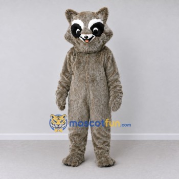 Custom Gray Brown Raccoon Mascot Costume Adult Full Body Suit for Wildlife Events Custom Gray Brown Raccoon Mascot Costume Adult Full Body Suit for Wildlife Events
