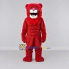 Custom Red Muscular Big Cat Mascot Costume Adult Full Body Suit for Sports Events