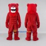 Custom Red Muscular Big Cat Mascot Costume Adult Full Body Suit for Sports Events