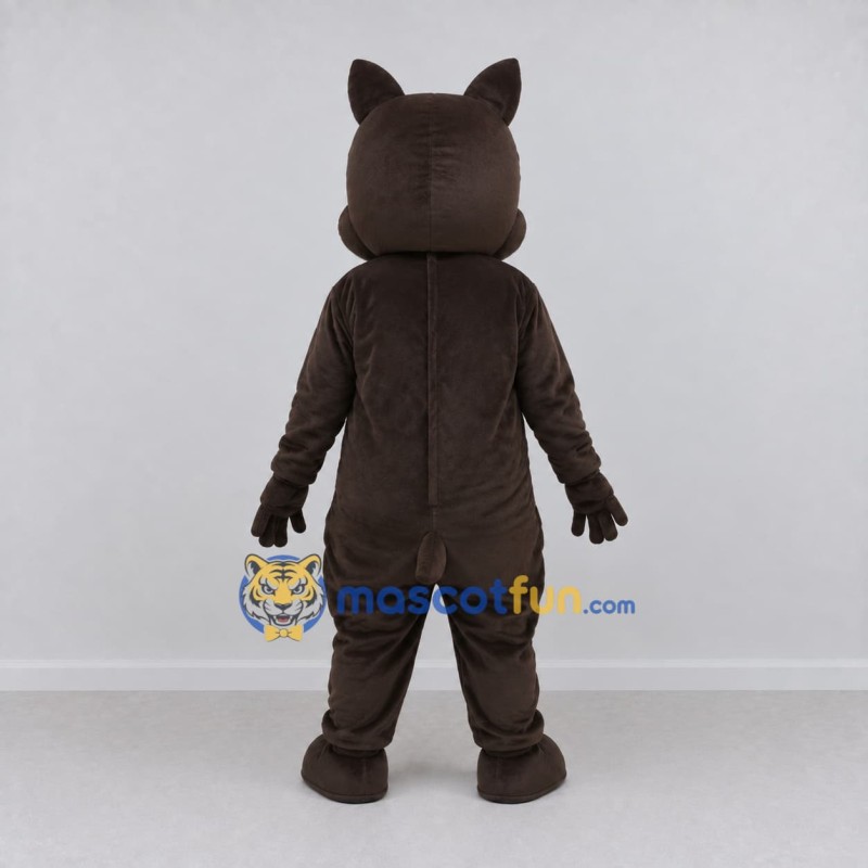 Custom Brown and White Cat Character Mascot Costume Adult Full Body Suit for School Events Custom Brown and White Cat Character Mascot Costume Adult Full Body Suit for School Events