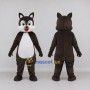 Custom Brown and White Cat Character Mascot Costume Adult Full Body Suit for School Events