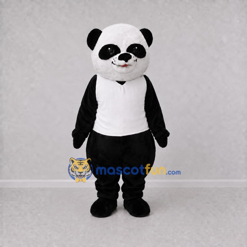 Custom Black and White Panda Mascot Costume Adult Full Body Suit for School Events Custom Black and White Panda Mascot Costume Adult Full Body Suit for School Events