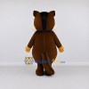 Custom Brown Cream and Blue Chipmunk with Bow Tie Mascot Costume Adult Full Body Suit for School Events