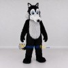 Custom Black and Gray Wolf Mascot Costume Adult Full Body Suit for School Events Custom Black and Gray Wolf Mascot Costume Adult Full Body Suit for School Events