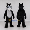 Custom Black and Gray Wolf Mascot Costume Adult Full Body Suit for School Events Custom Black and Gray Wolf Mascot Costume Adult Full Body Suit for School Events