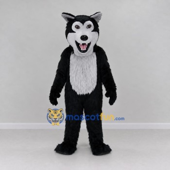 Custom Black and Gray Wolf Mascot Costume Adult Full Body Suit for School Events Custom Black and Gray Wolf Mascot Costume Adult Full Body Suit for School Events