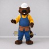 Custom Brown Yellow and Blue Beaver Builder Mascot Costume Adult Full Body Suit for Community Events