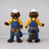 Custom Brown Yellow and Blue Beaver Builder Mascot Costume Adult Full Body Suit for Community Events