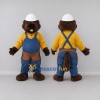 Custom Brown Yellow and Blue Beaver Builder Mascot Costume Adult Full Body Suit for Community Events
