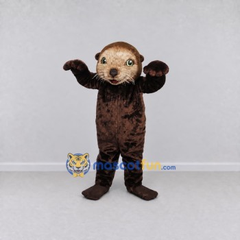 Custom Brown and Tan Otter Mascot Costume Adult Full Body Suit for Wildlife Events Custom Brown and Tan Otter Mascot Costume Adult Full Body Suit for Wildlife Events