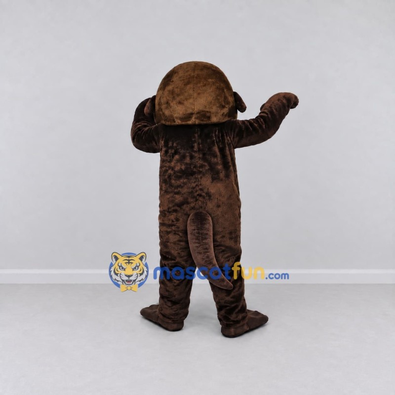 Custom Brown and Tan Otter Mascot Costume Adult Full Body Suit for Wildlife Events Custom Brown and Tan Otter Mascot Costume Adult Full Body Suit for Wildlife Events
