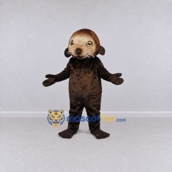 Custom Brown and Tan Otter Mascot Costume Adult Full Body Suit for Wildlife Events Custom Brown and Tan Otter Mascot Costume Adult Full Body Suit for Wildlife Events