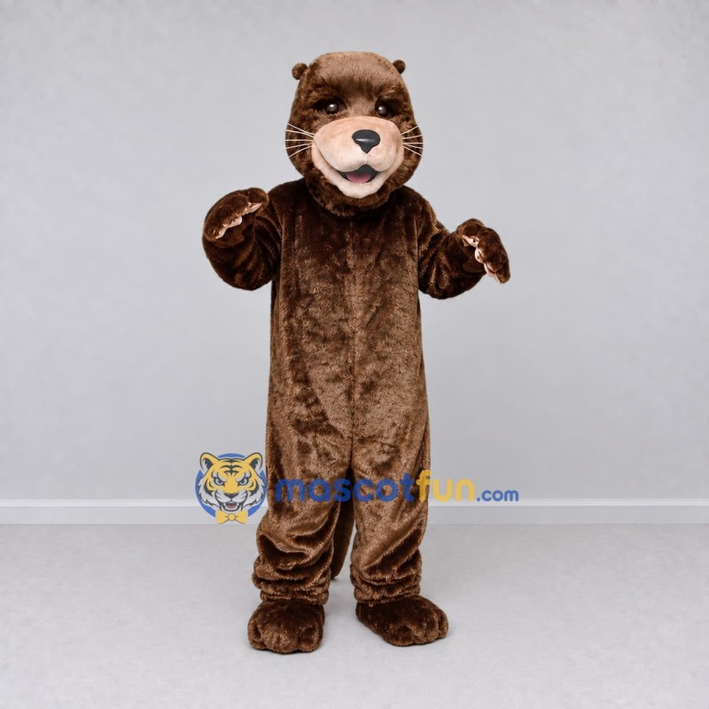 Custom Brown Otter Mascot Costume Adult Full Body Suit for Wildlife Events