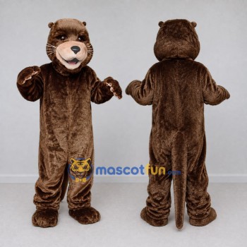 Custom Brown Otter Mascot Costume Adult Full Body Suit for Wildlife Events