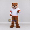 Custom Brown White and Orange Beaver in Sportswear Mascot Costume Adult Full Body Suit for Sports Events Custom Brown White and Orange Beaver in Sportswear Mascot Costume Adult Full Body Suit for Sports Events