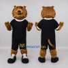 Custom Brown and Black Lion in Sportswear Mascot Costume Adult Full Body Suit for Sports Events Custom Brown and Black Lion in Sportswear Mascot Costume Adult Full Body Suit for Sports Events