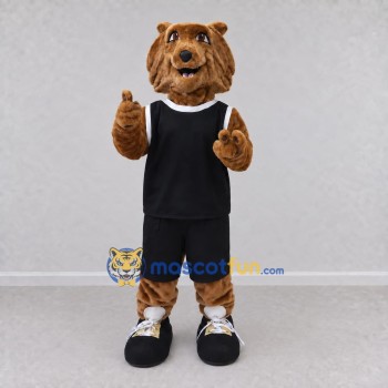 Custom Brown and Black Lion in Basketball Uniform Mascot Costume Adult Full Body Suit for Sports Events Custom Brown and Black Lion in Basketball Uniform Mascot Costume Adult Full Body Suit for Sports Events