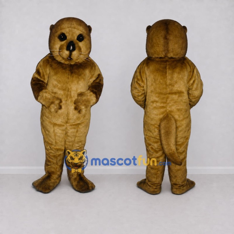 Custom Golden Brown Otter Mascot Costume Adult Full Body Suit for Wildlife Events