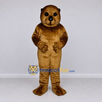 Custom Golden Brown Otter Mascot Costume Adult Full Body Suit for Wildlife Events