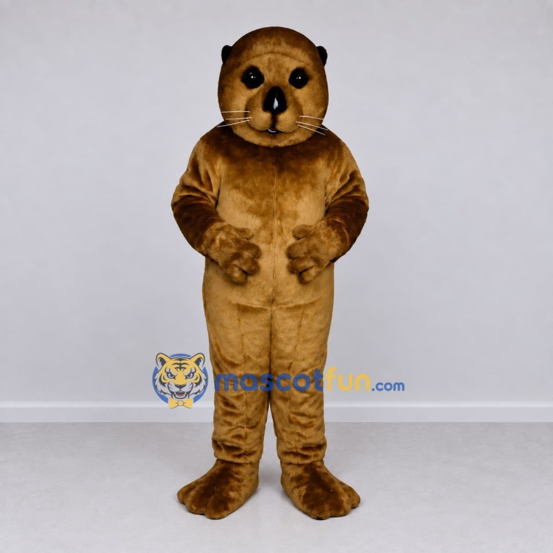 Custom Golden Brown Otter Mascot Costume Adult Full Body Suit for Wildlife Events Custom Golden Brown Otter Mascot Costume Adult Full Body Suit for Wildlife Events