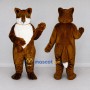 Custom Brown and White Fox Mascot Costume Adult Full Body Suit for Wildlife Events