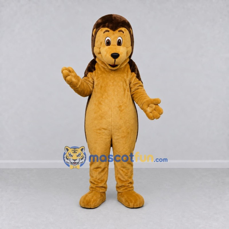 Custom Yellow and Brown Animal Character Mascot Costume Adult Full Body Suit for School Events Custom Yellow and Brown Animal Character Mascot Costume Adult Full Body Suit for School Events