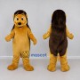 Custom Yellow and Brown Animal Character Mascot Costume Adult Full Body Suit for School Events