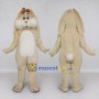 Custom Cream and White Lop Eared Rabbit Mascot Costume Adult Full Body Suit for Easter Events