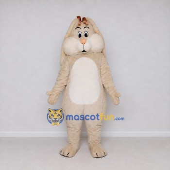 Custom Cream and White Lop Eared Rabbit Mascot Costume Adult Full Body Suit for Easter Events Custom Cream and White Lop Eared Rabbit Mascot Costume Adult Full Body Suit for Easter Events