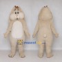 Custom Cream and White Lop Eared Rabbit Mascot Costume Adult Full Body Suit for Easter Events