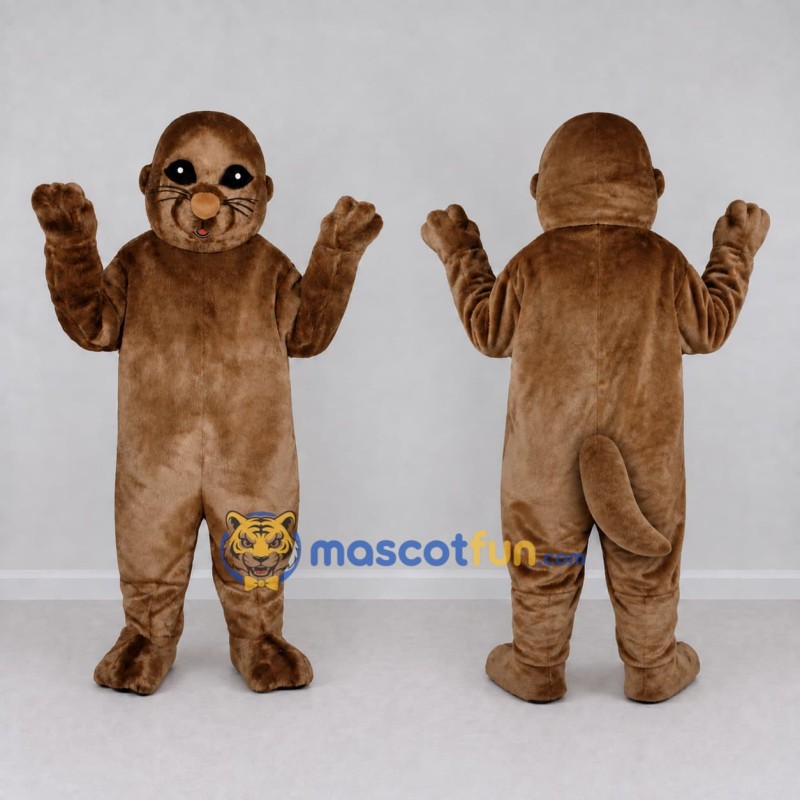 Custom Brown Otter Mascot Costume Adult Full Body Suit for Wildlife Events